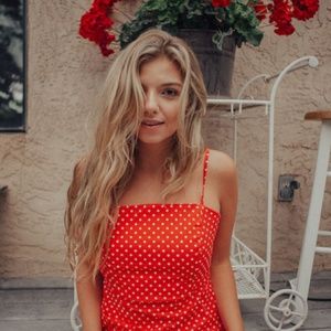 Kimchi Blue Straight Neck Popline Dress